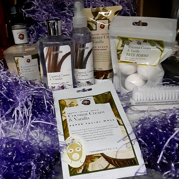 New Coconut Cream &Vanilla Bath Set